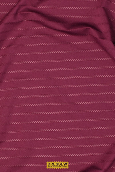 Cross Hatch Stripe Lycra Burgundy