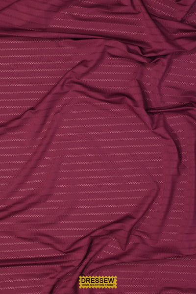 Cross Hatch Stripe Lycra Burgundy