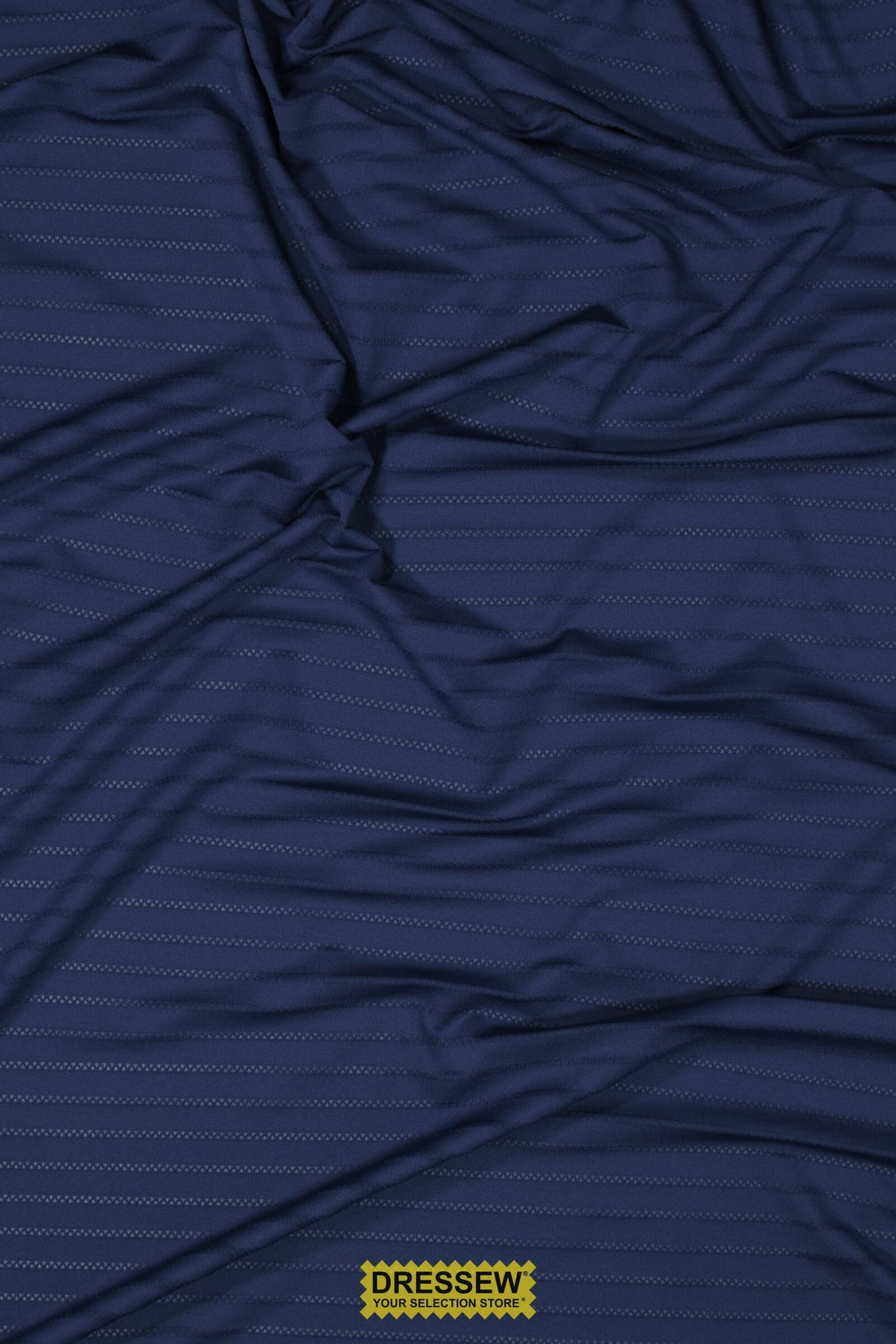 Cross Hatch Stripe Lycra New Navy