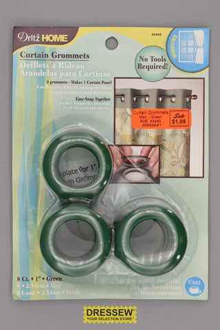 Curtain Grommets Medium Green