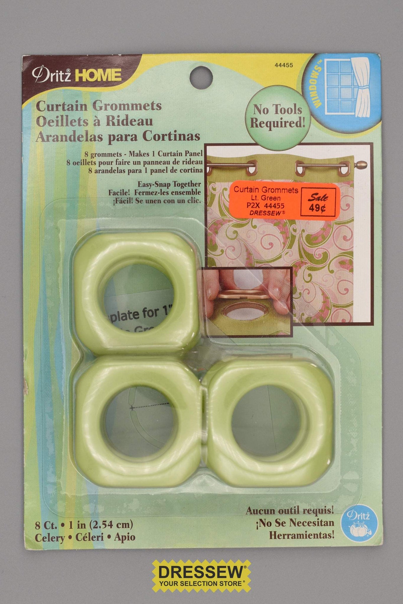Curtain Grommets Medium Square Light Green