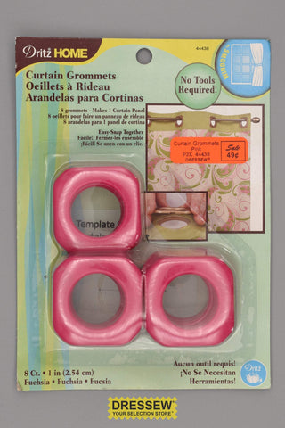Curtain Grommets Medium Square Pink