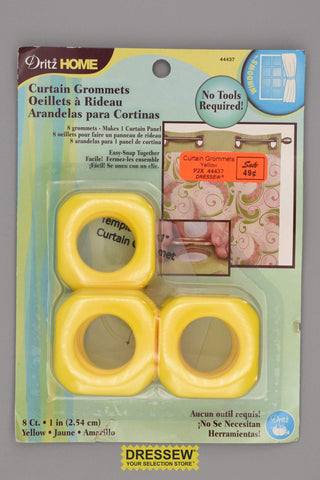 Curtain Grommets Medium Square Yellow