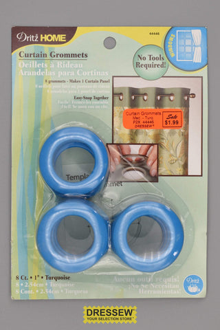 Curtain Grommets Medium Turquoise