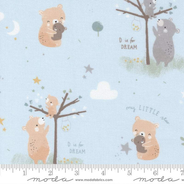 D Is For Dream Baby Bears By Paper + Cloth For Moda Blue