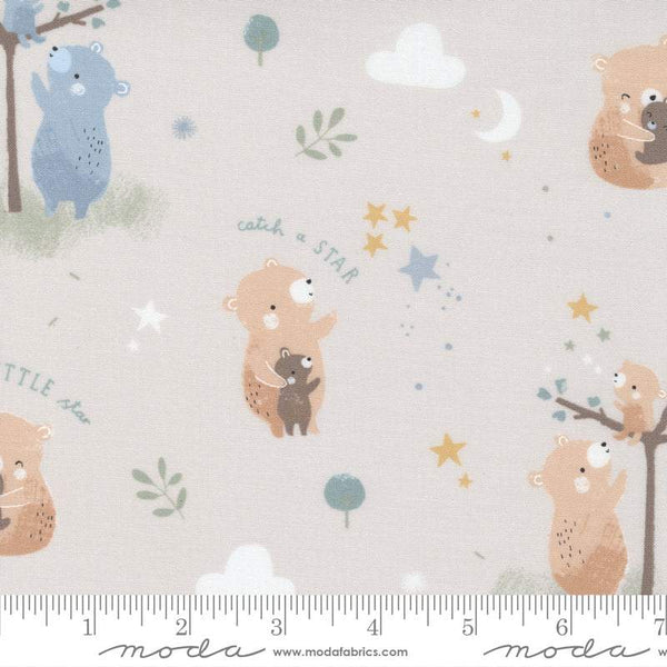 D Is For Dream Baby Bears By Paper + Cloth For Moda Grey