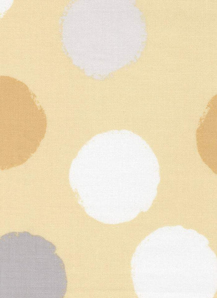 D Is For Dream Large Polka Dots By Paper + Cloth For Moda Yellow
