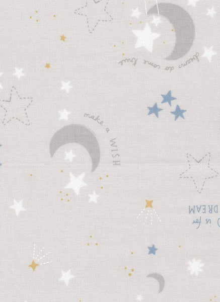 D Is For Dream Stardust By Paper + Cloth For Moda Grey