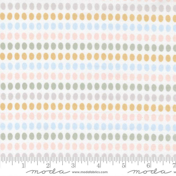 D Is For Dream Stripe Dots By Paper + Cloth For Moda White / Multi