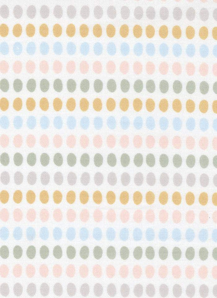 D Is For Dream Stripe Dots By Paper + Cloth For Moda White / Multi