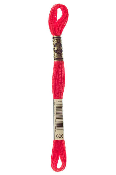 DMC #117 Cotton Floss 606 Bright Orange-Red