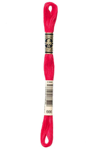 DMC #117 Cotton Floss 666 Bright Red