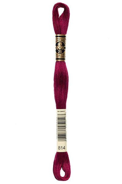 DMC #117 Cotton Floss 814 Dark Garnet