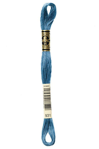 DMC #117 Cotton Floss 931 Medium Antique Blue