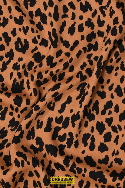 Leopard Crepe Camel / Black