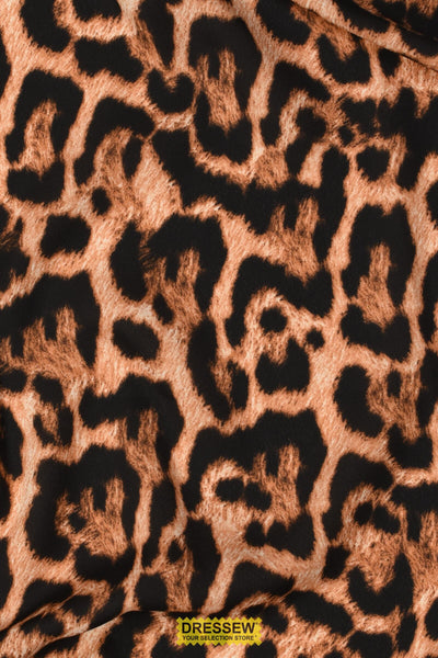 Big Leopard Crepe Brown / Black