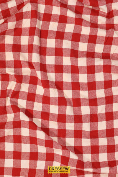 Organic 1" Gingham Red