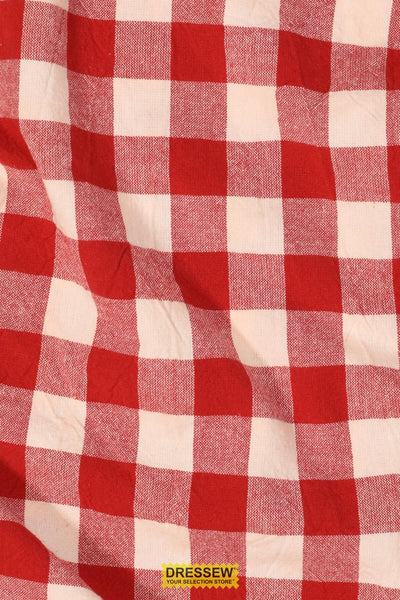 Organic 1" Gingham Red