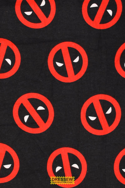 Deadpool Flannelette Black / Red