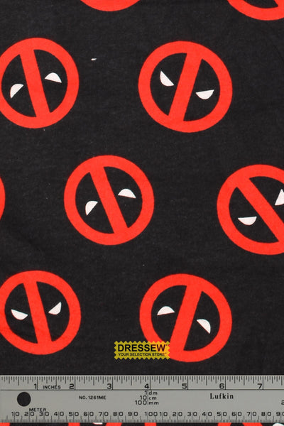 Deadpool Flannelette Black / Red