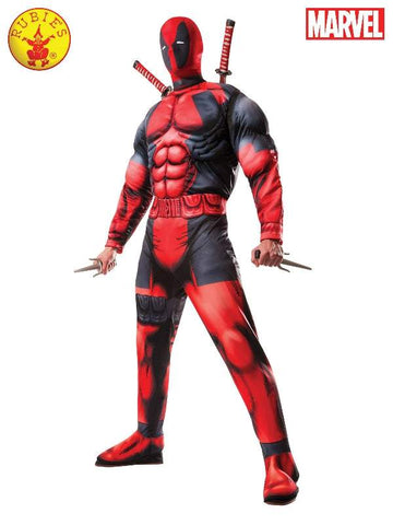 Deluxe Muscle Chest Deadpool Costume Adult - Extra Large