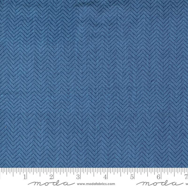 Denim & Daisies Wovens Chevron By Fig Tree & Co. For Moda Blue Jeans