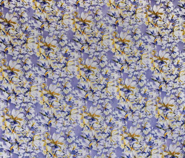 Digital Abstract Bouquet Jacquard Lavender / Yellow