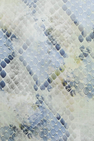 Digital Reptile Linen Blue / Natural