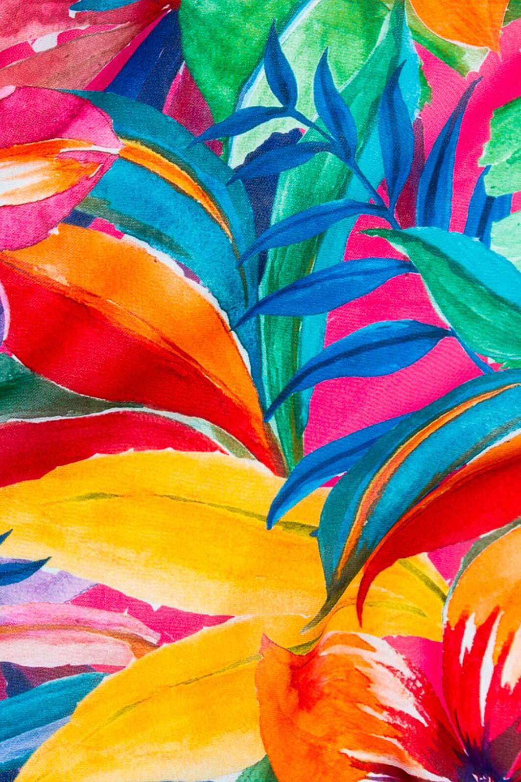 Digital Tropical Chiffon Orange / Multi