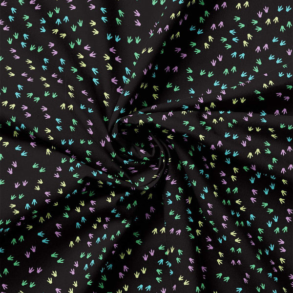Dino Glow Dino Footprints Black