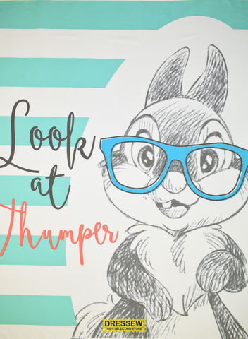 Disney Look at Thumper Panel Aqua