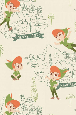 Disney Peter Pan Flannel Neverland Adventures Cream