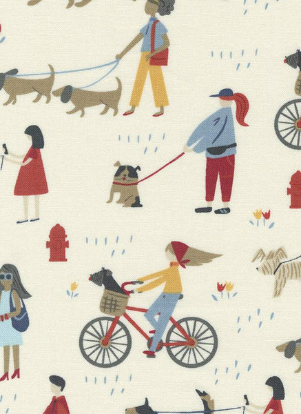 Dog Daze Daily Walk By Stacy Iest Hsu For Moda Cream