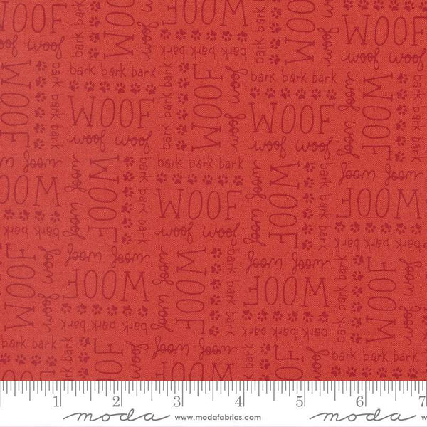 Dog Daze Woof In Red By Stacy Iest Hsu For Moda Red