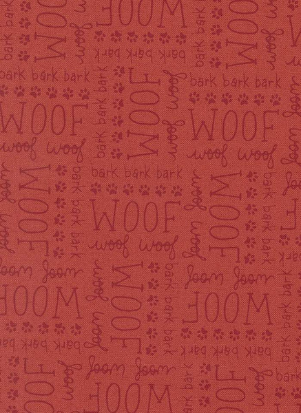 Dog Daze Woof In Red By Stacy Iest Hsu For Moda Red