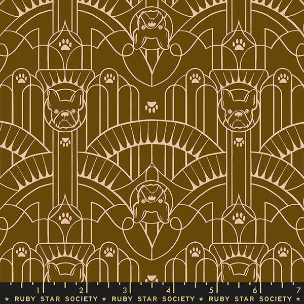 Dog Park Deco Pup By Sarah Watts of Ruby Star Society For Moda Cocoa