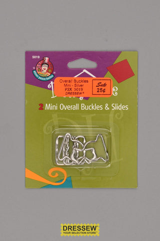 Doll Overall Buckles & Slides 12mm (1/2") Silver