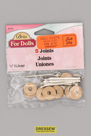Doll & Teddy Bear Joints 12mm (1/2") 5 sets