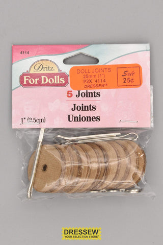 Doll & Teddy Bear Joints 25mm (1") 5 sets