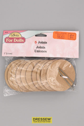 Doll & Teddy Bear Joints 50mm (2") 5 sets