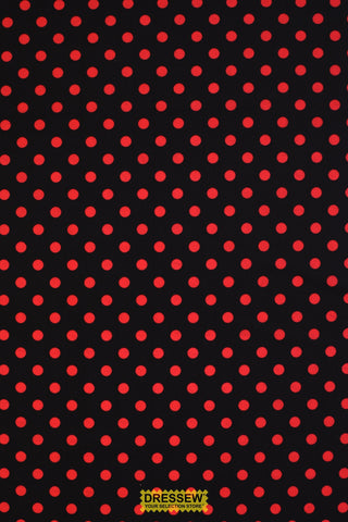 Dots Lycra Black / Red