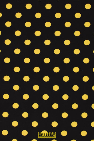 Dots Lycra Black / Yellow