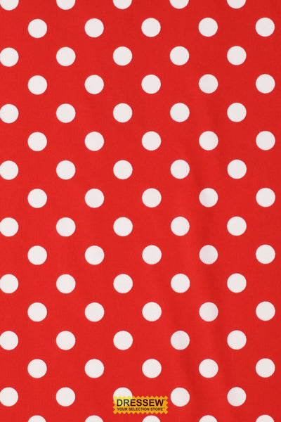 Dots Lycra Red / White