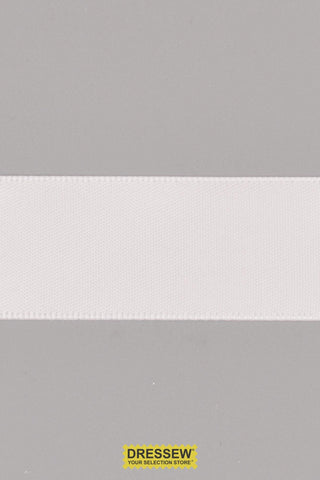 Double Face Satin Ribbon 25mm (1") White
