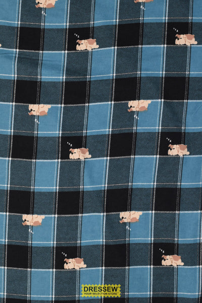 Dozin' Dog Plaid Flannelette Denim / Black