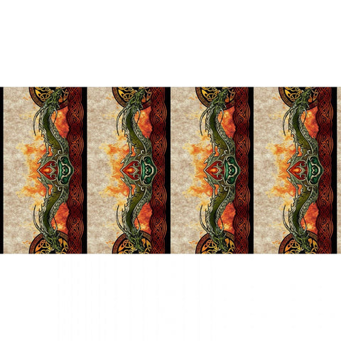 Dragons - The Ancients Border Print Red / Multi