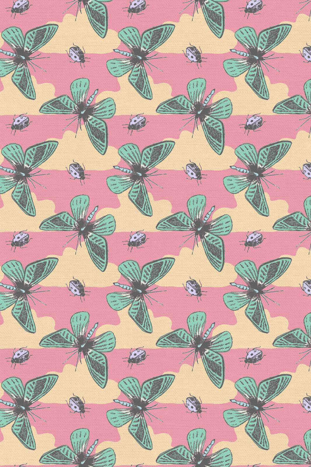 Dreamy Moths & Ladybirds Pink / Multi
