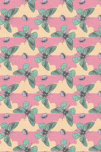 Dreamy Moths & Ladybirds Pink / Multi