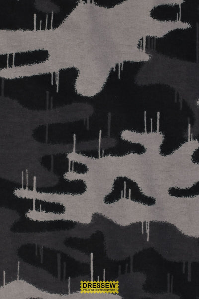 Drip Camo Flannelette Grey / Black