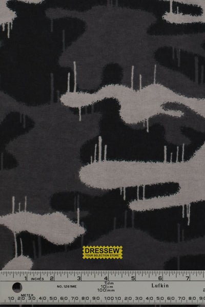 Drip Camo Flannelette Grey / Black